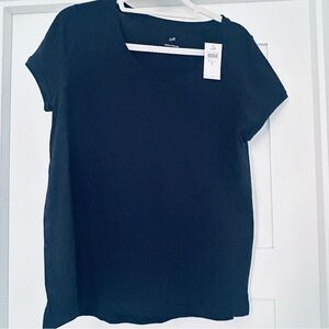J Jill Cuffed Navy T Shirt NWT